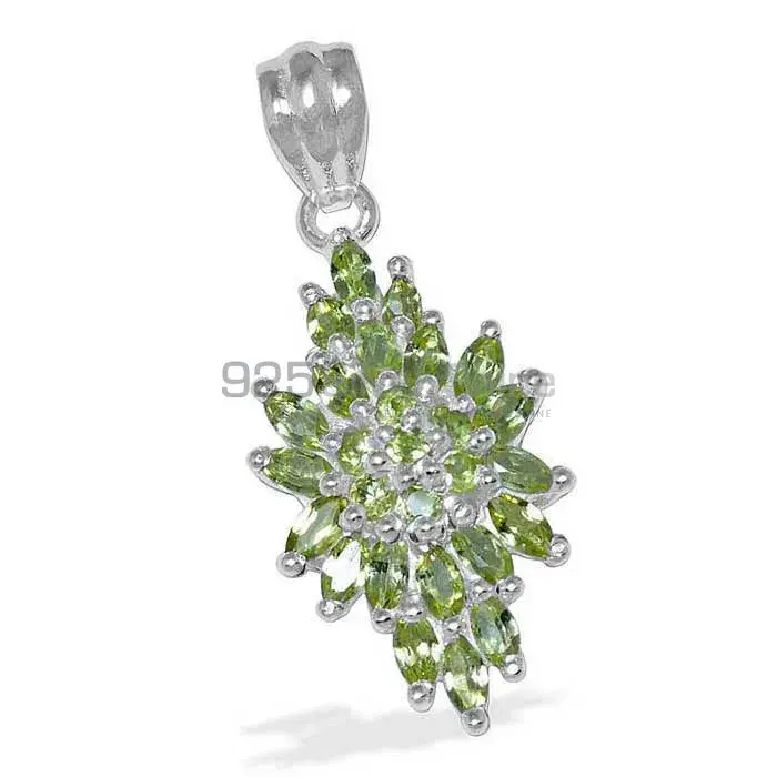 Peridot Gemstone Handmade Pendants In Solid Sterling Silver Jewelry 925SP1497_1