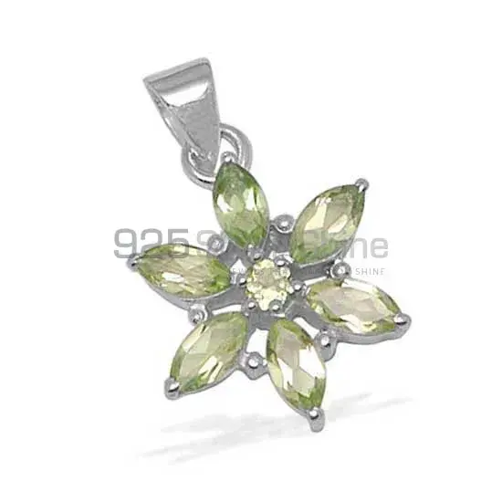 Peridot Gemstone Pendants In 925 Fine Silver Jewelry 925SP1415_0