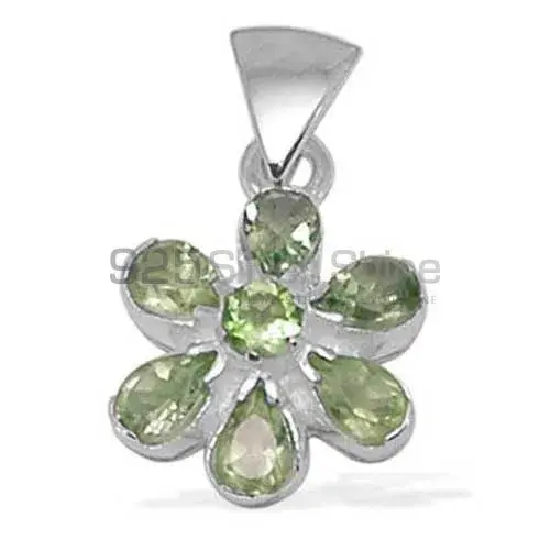 Peridot Gemstone Pendants In Fine Sterling Silver Jewelry 925SP1403