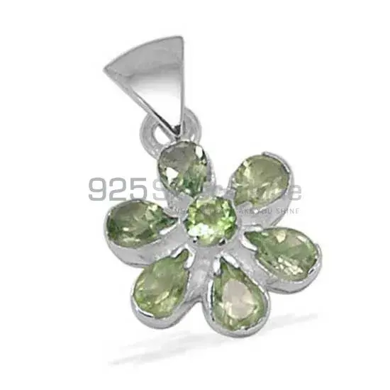 Peridot Gemstone Pendants In Fine Sterling Silver Jewelry 925SP1403_0