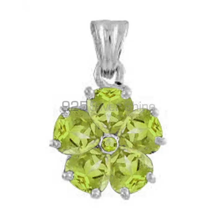 Peridot Gemstone Pendants In Fine Sterling Silver Jewelry 925SP1653