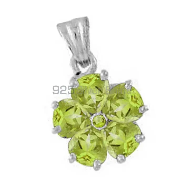 Peridot Gemstone Pendants In Fine Sterling Silver Jewelry 925SP1653_0