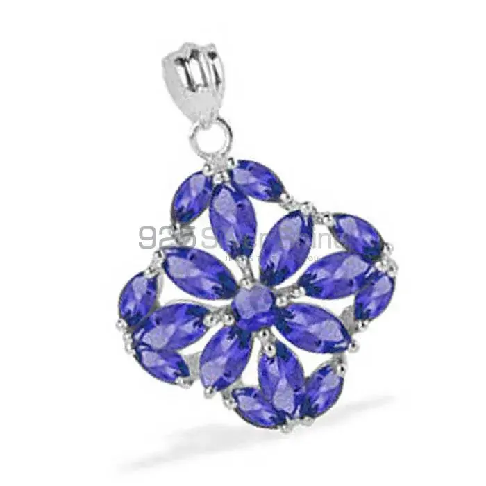 Solid Sterling Silver Handmade Pendants In Amethyst Gemstone Jewelry 925SP1622_0