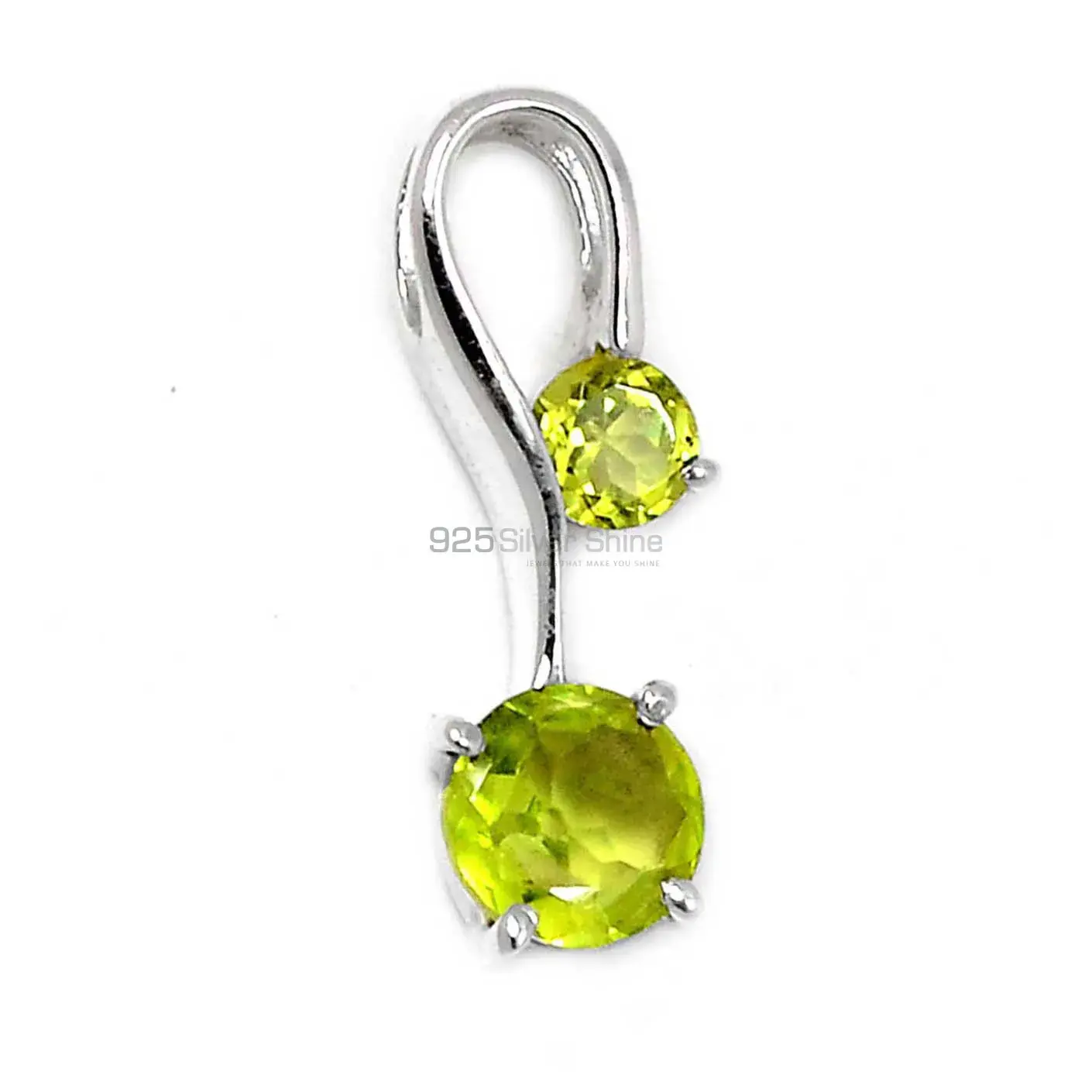 Solid Sterling Silver Handmade Pendants In Peridot Gemstone Jewelry 925SSP340-3_1
