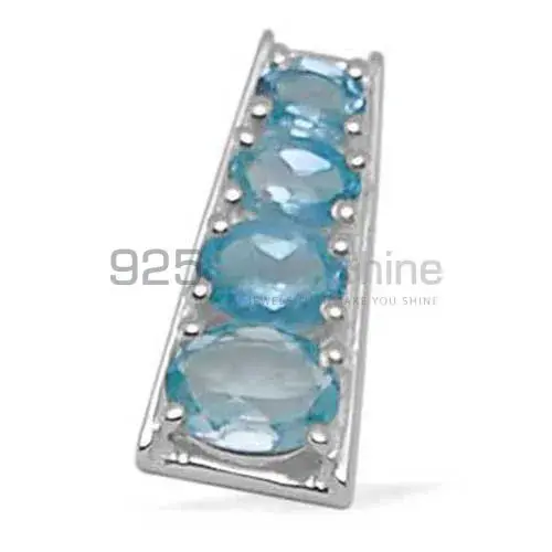 925 Fine Silver Pendants In Blue Topaz Gemstone Jewelry 925SP1425_2