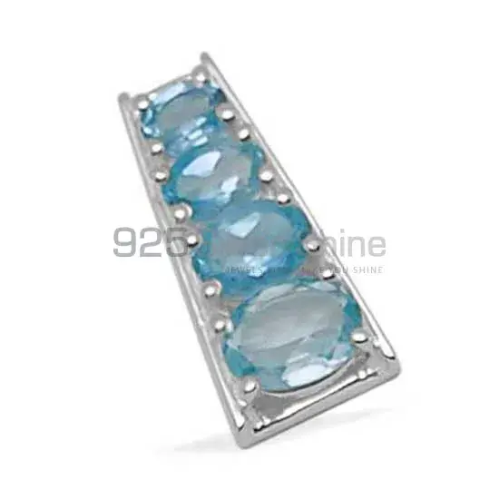 925 Fine Silver Pendants In Blue Topaz Gemstone Jewelry 925SP1425_3