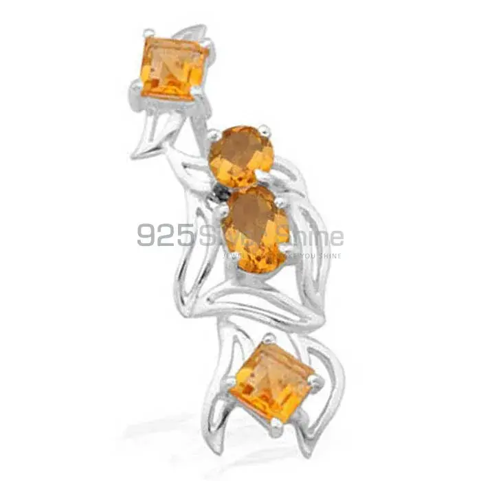 925 Fine Silver Pendants In Citrine Gemstone Jewelry 925SP1575_0