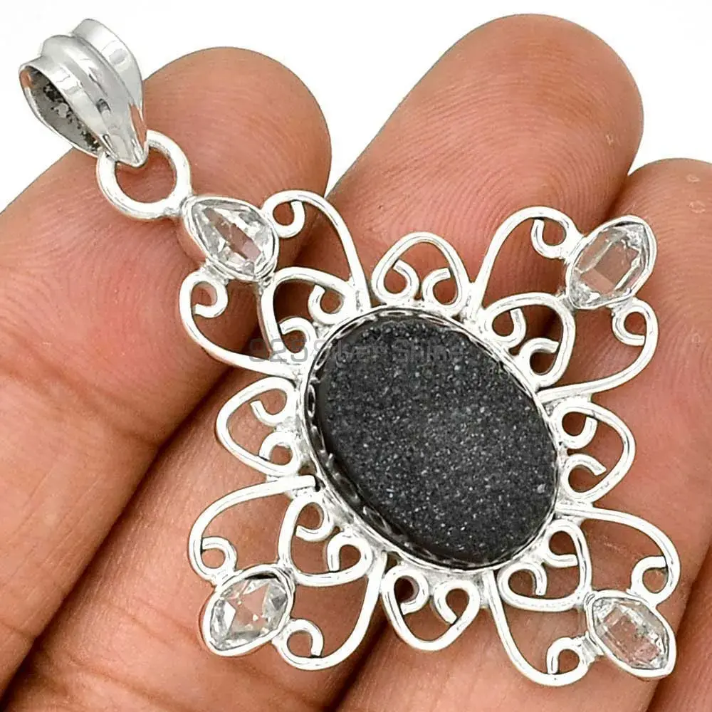 925 Fine Silver Pendants In Multi Gemstone Jewelry 925SP096-3_1