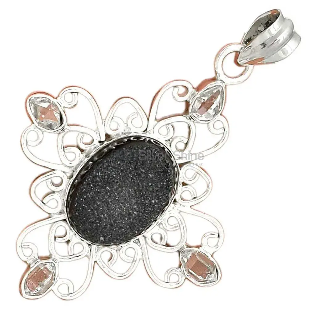 925 Fine Silver Pendants In Multi Gemstone Jewelry 925SP096-3_3