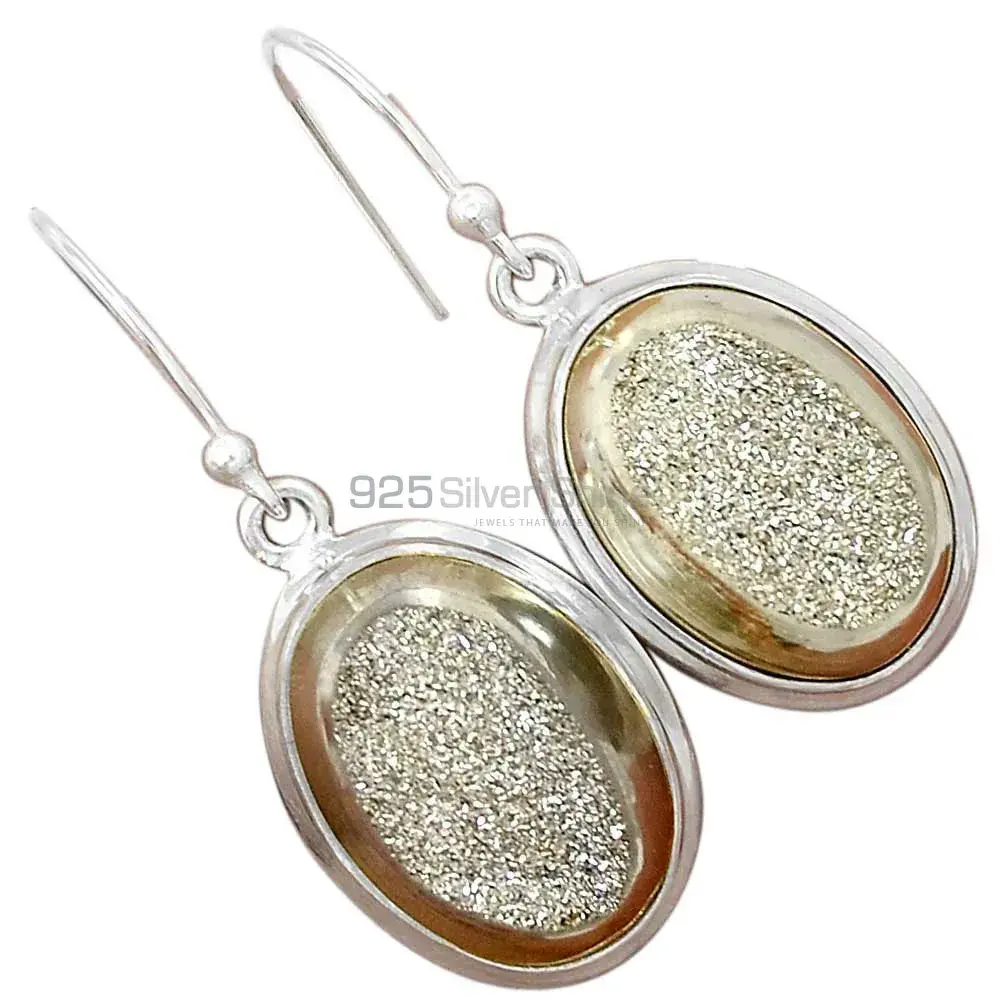 925 Sterling Silver Earrings In Druzy Gemstone Jewelry 925SE2375_2