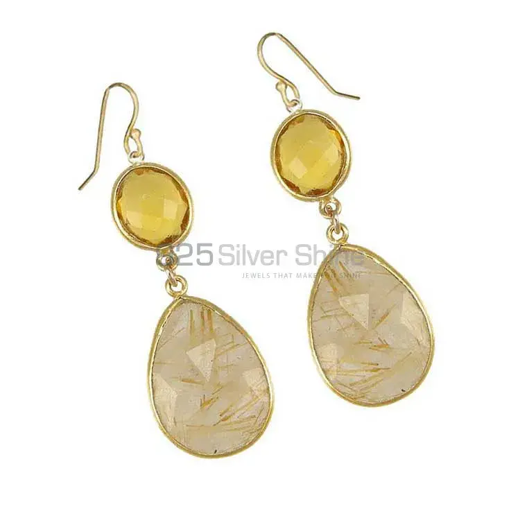 925 Sterling Silver Earrings In Multi Gemstone Jewelry 925SE1879_1