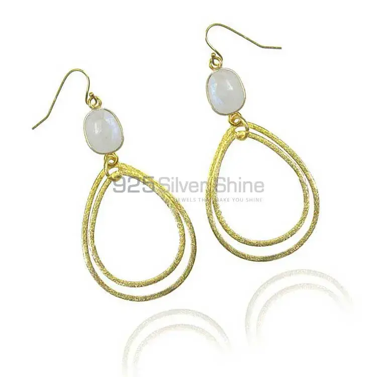 925 Sterling Silver Earrings In Rainbow Moonstone Jewelry 925SE1958_1