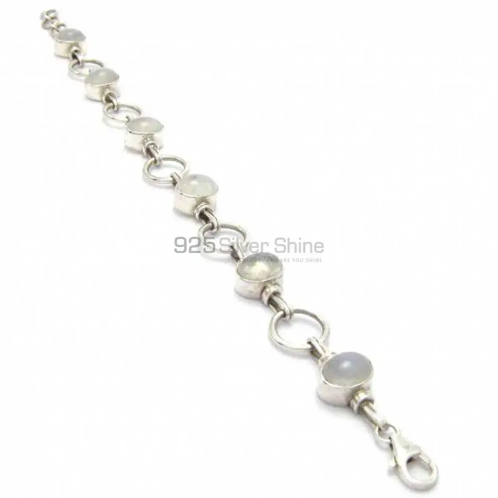 925 Sterling Silver Handmade Bracelets In rainbow Moonstone Jewelry 925SB255_0