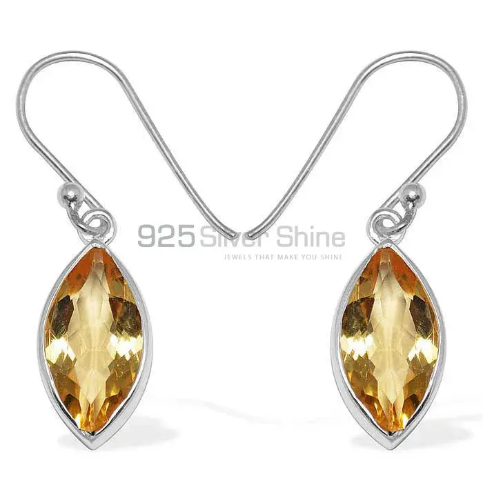 925 Sterling Silver Handmade Earrings In Citrine Gemstone Jewelry 925SE1137_0