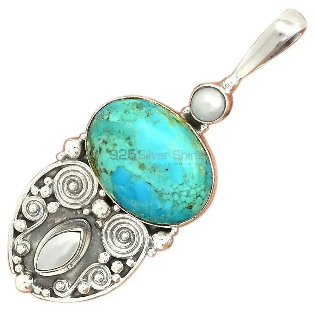 925 Sterling Silver Handmade Pendants In Multi Gemstone Jewelry 925SP63-4_0