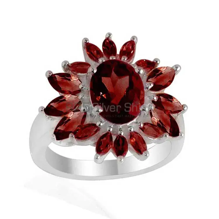925 Sterling Silver Handmade Rings In Garnet Gemstone Jewelry 925SR2107_1