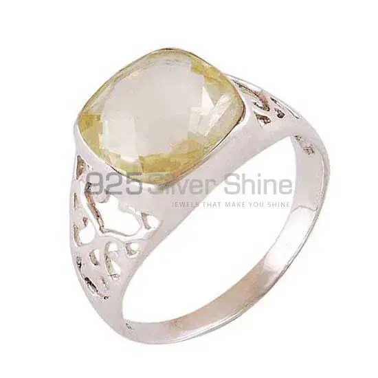 925 Sterling Silver Handmade Rings In Lemon Topaz Gemstone Jewelry 925SR4062_1