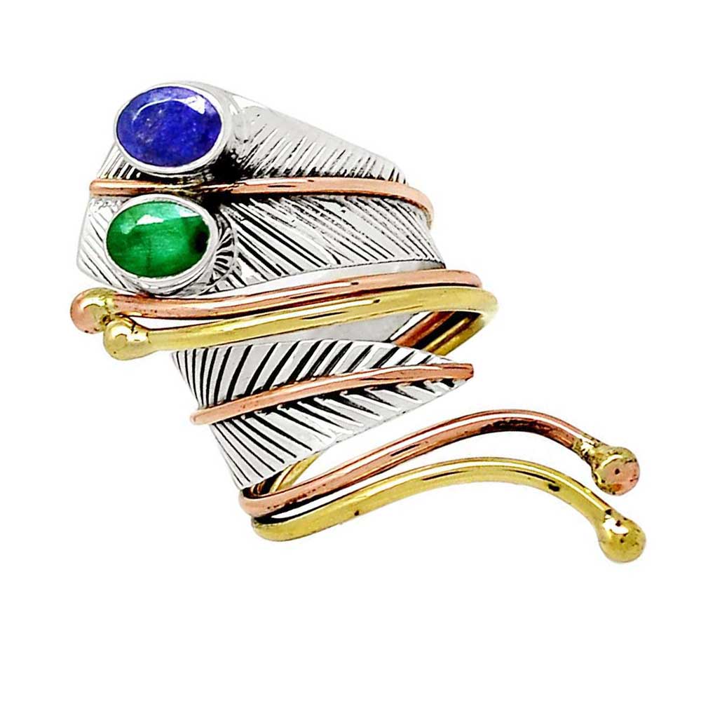 925 Sterling Silver Handmade Rings In Multi Gemstone Jewelry 925SR1041_1