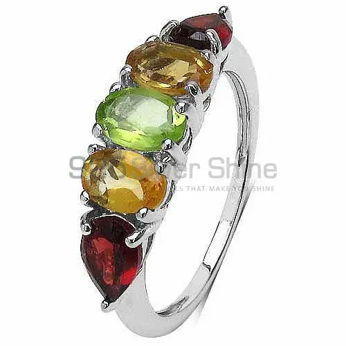 925 Sterling Silver Handmade Rings In Multi Gemstone Jewelry 925SR3316_2
