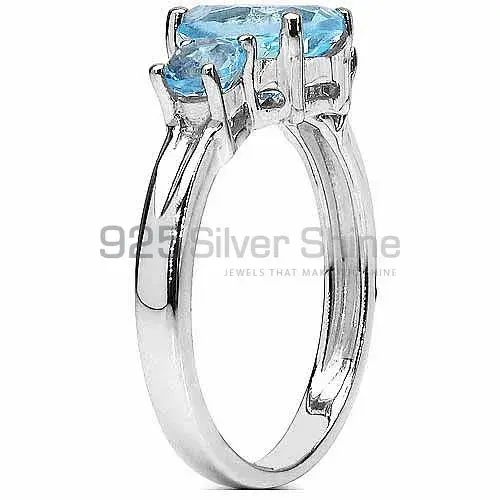 925 Sterling Silver Rings In Blue Topaz Gemstone Jewelry 925SR3061_1