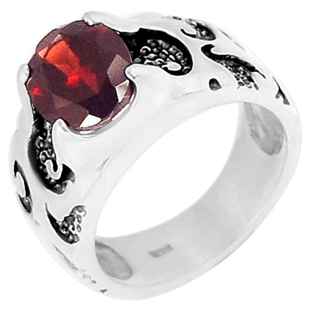 925 Sterling Silver Rings In Garnet Gemstone Jewelry 925SR959