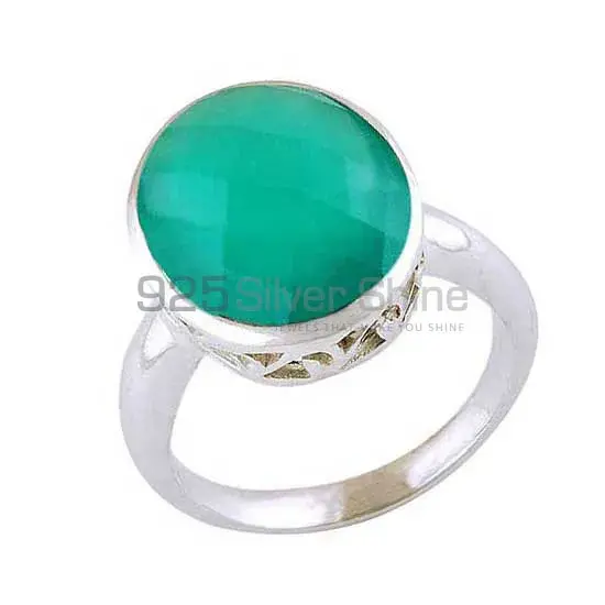 925 Sterling Silver Rings In Green Onyx Gemstone Jewelry 925SR4059_1