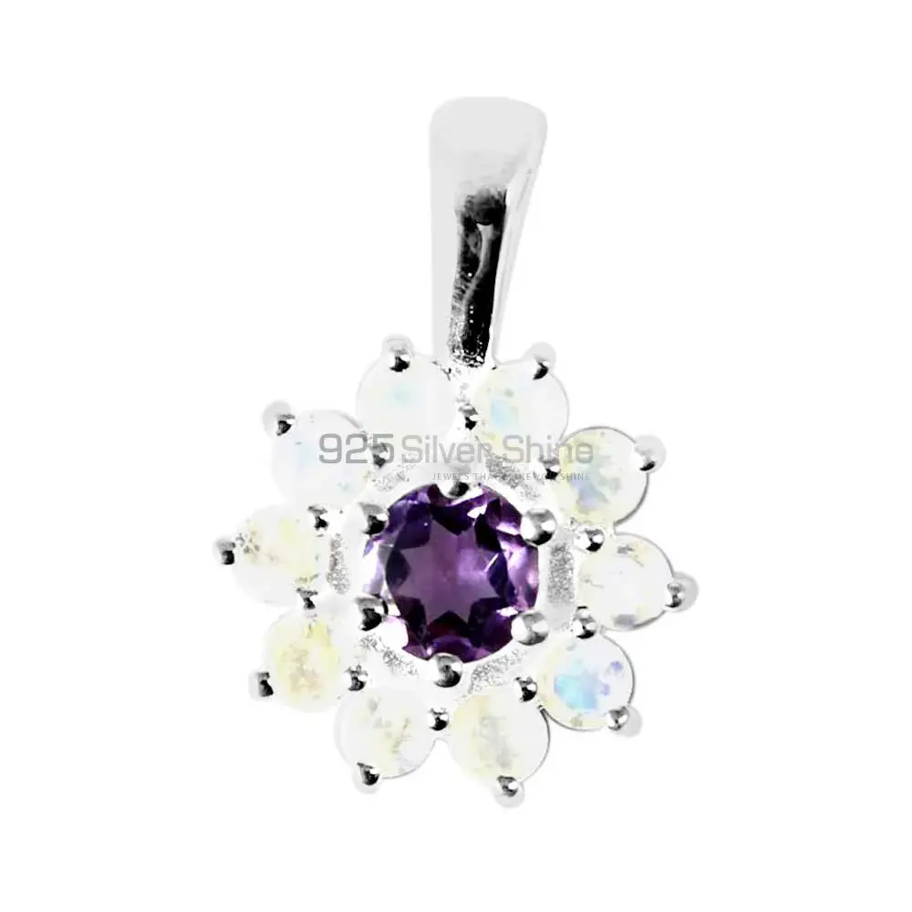 Amethyst & Rainbow Gemstone Handmade Pendants In 925 Sterling Silver Jewelry 925SP250-9_0