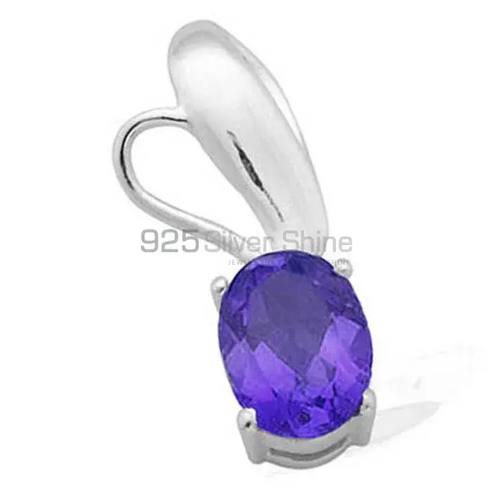 Amethyst Gemstone Handmade Pendants In Solid Sterling Silver Jewelry 925SP1607_0