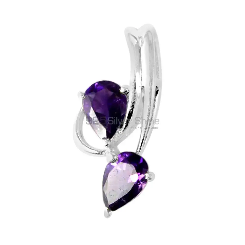Amethyst Gemstone Pendants In Fine Sterling Silver Jewelry 925SP221-1_1
