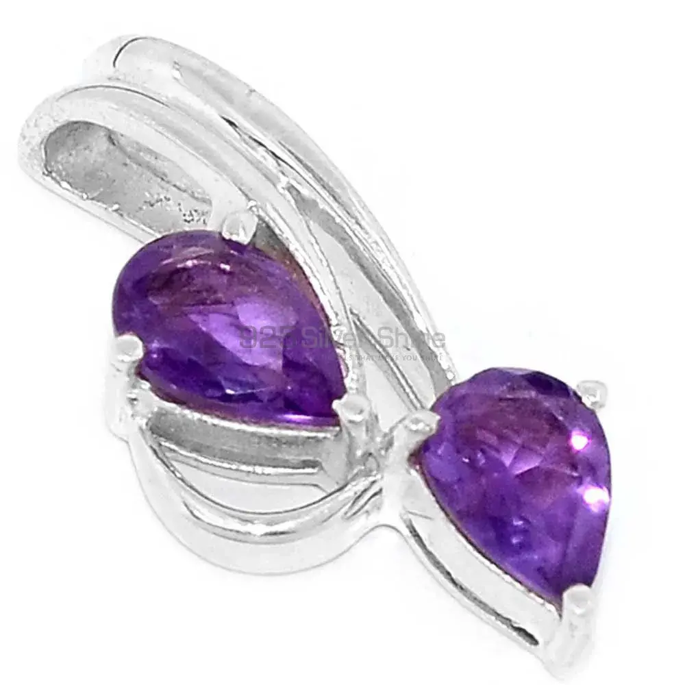 Amethyst Gemstone Pendants In Fine Sterling Silver Jewelry 925SP221-1_2
