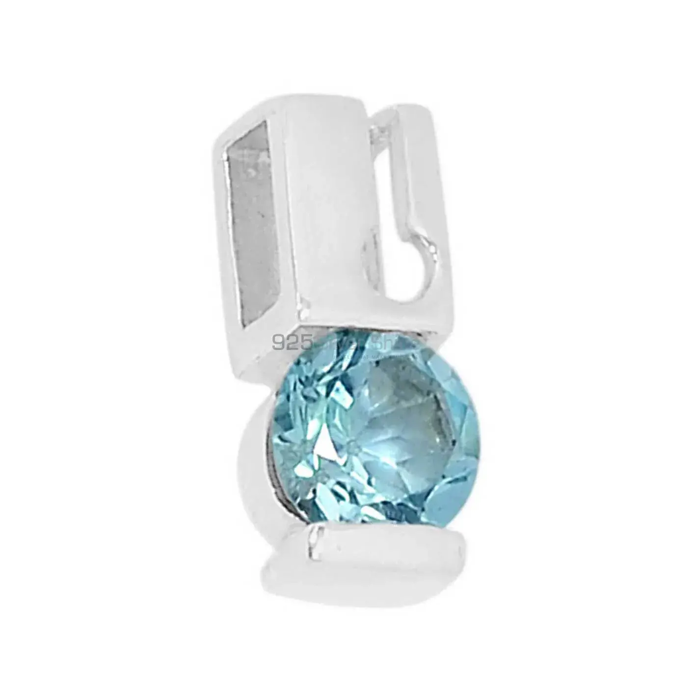 Blue Topaz Gemstone Pendants In Fine Sterling Silver Jewelry 925SSP338-2_1