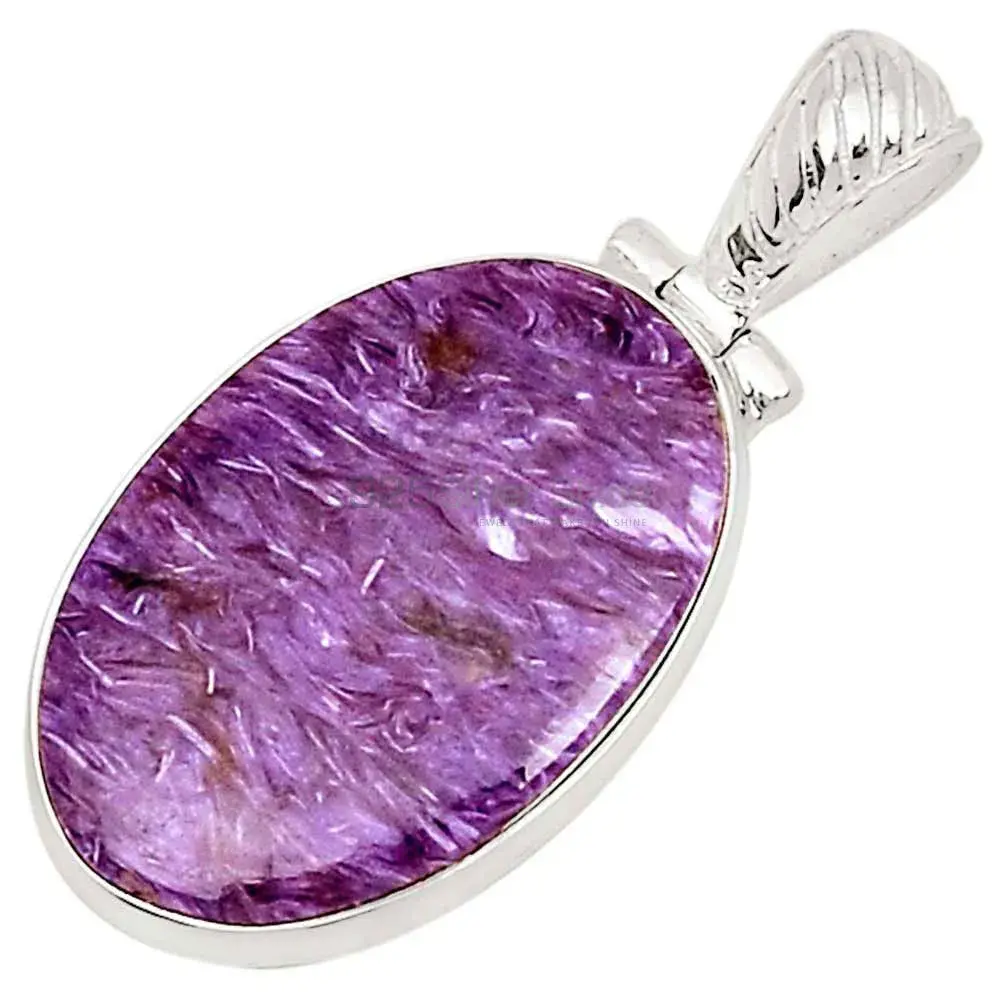Charoite Gemstone Handmade Pendants In Solid Sterling Silver Jewelry 925SP182_2