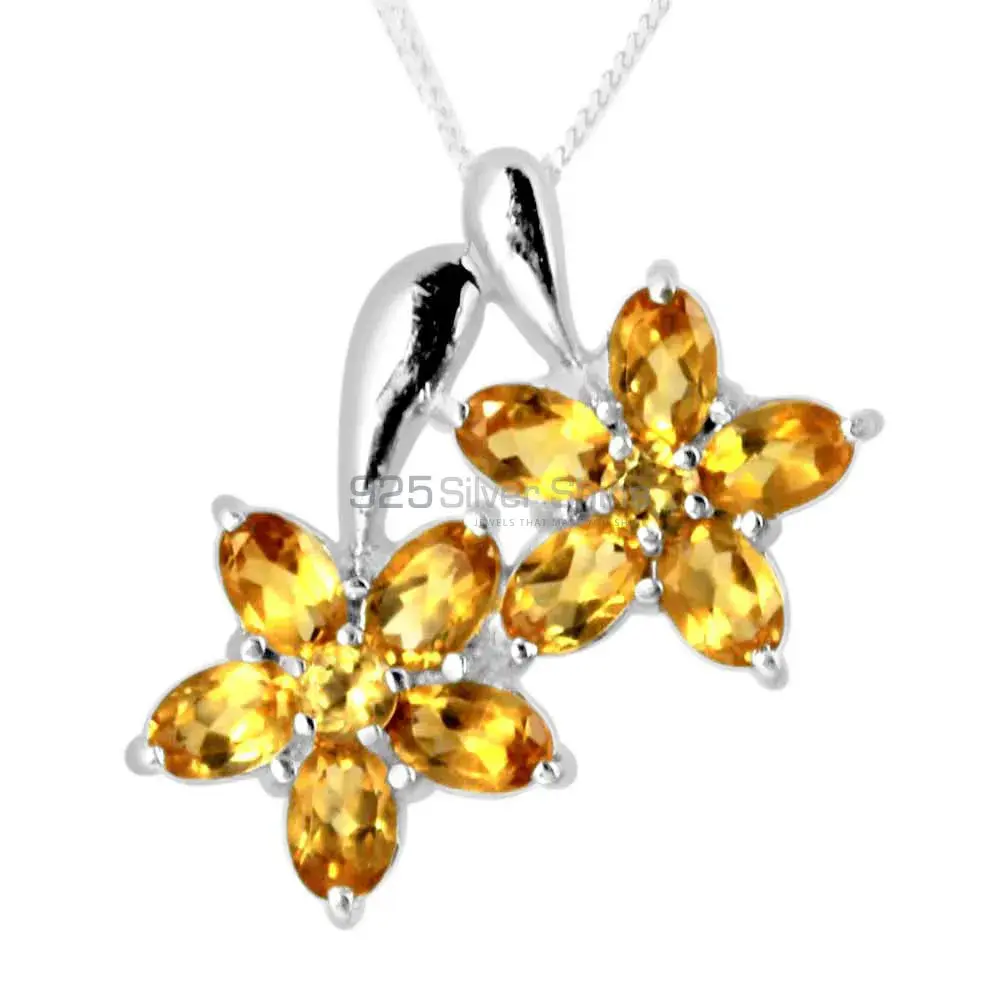 Citrine Gemstone Handmade Pendants In 925 Sterling Silver Jewelry 925SP258-2_0