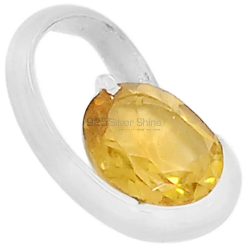 Citrine Gemstone Handmade Pendants In Solid Sterling Silver Jewelry 925SSP334-1