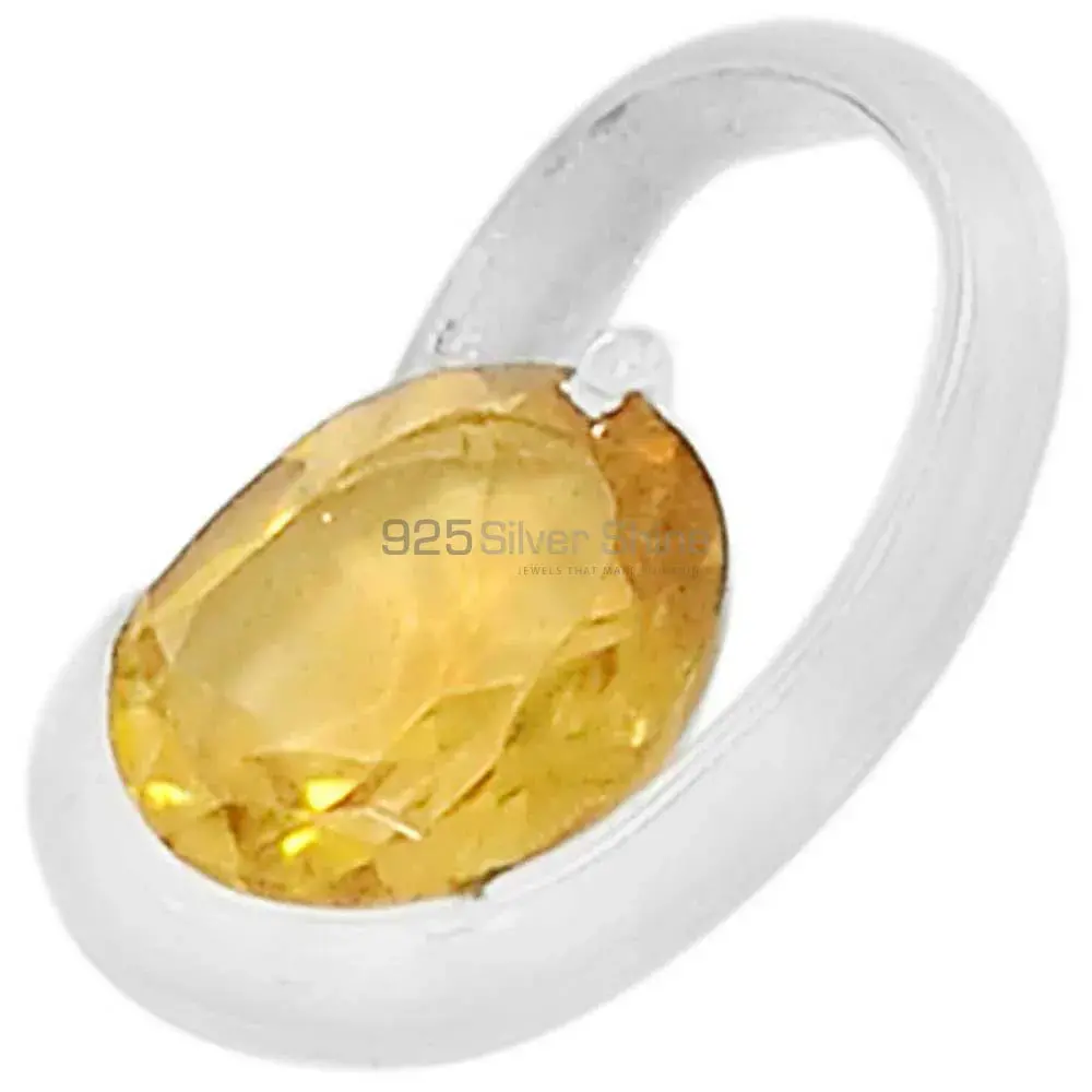 Citrine Gemstone Handmade Pendants In Solid Sterling Silver Jewelry 925SSP334-1_0