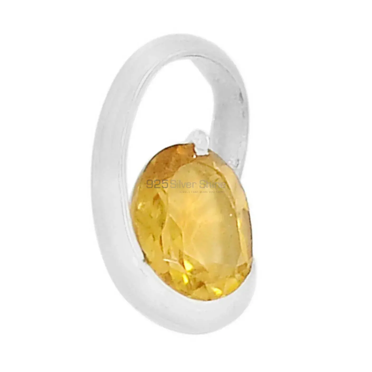 Citrine Gemstone Handmade Pendants In Solid Sterling Silver Jewelry 925SSP334-1_1