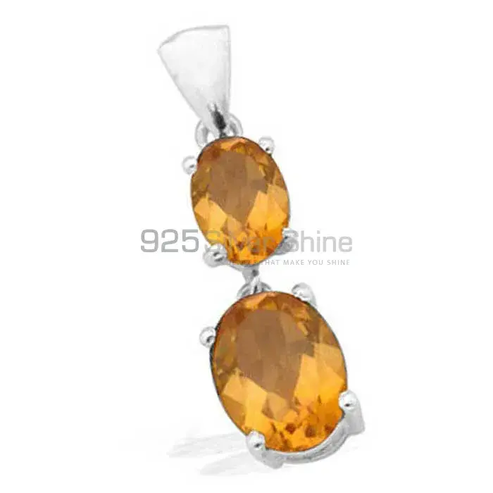 Citrine Gemstone Pendants In 925 Fine Silver Jewelry 925SP1550_0