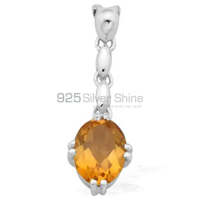 Citrine Gemstone Pendants In 925 Fine Silver Jewelry 925SP1600