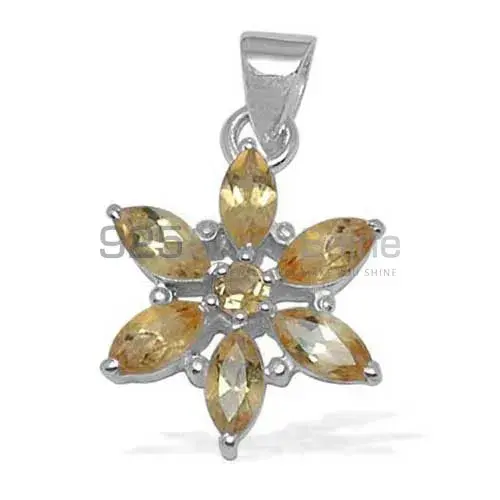 Citrine Gemstone Pendants In Fine Sterling Silver Jewelry 925SP1413_0