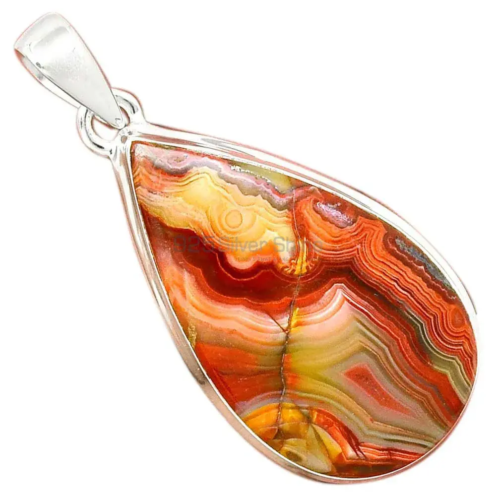 Crazy Lace Agate Gemstone Pendants In 925 Fine Silver Jewelry 925SP128_16