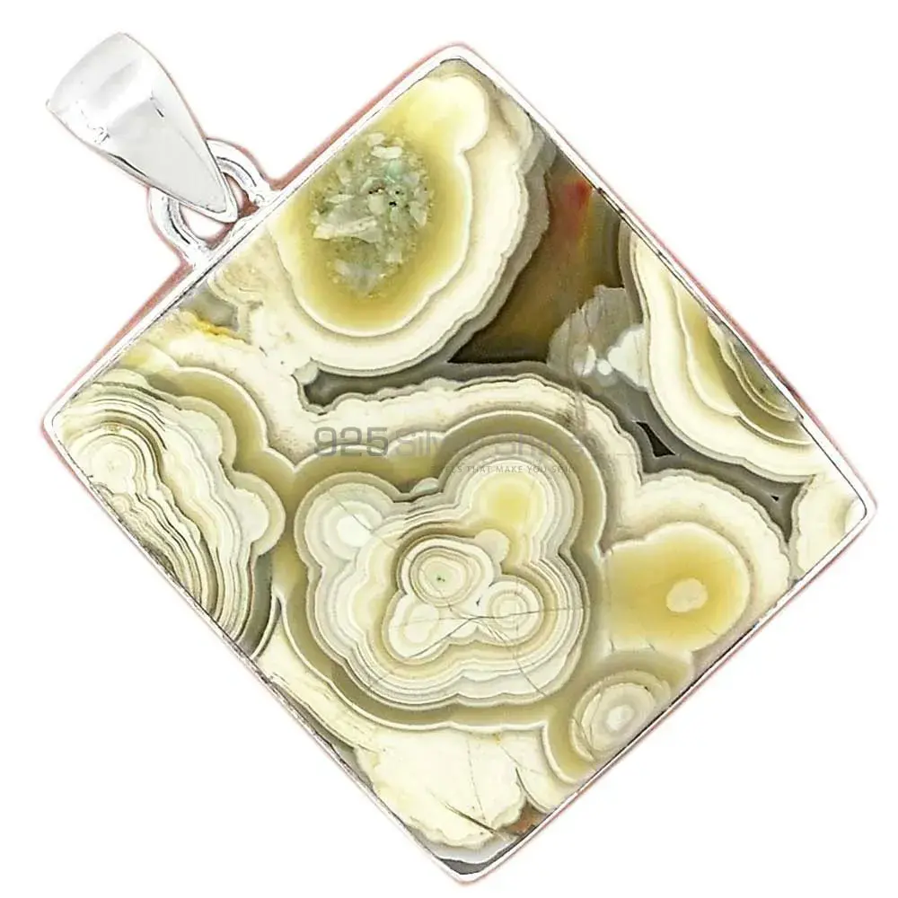 Crazy Lace Agate Gemstone Pendants In 925 Fine Silver Jewelry 925SP128_17