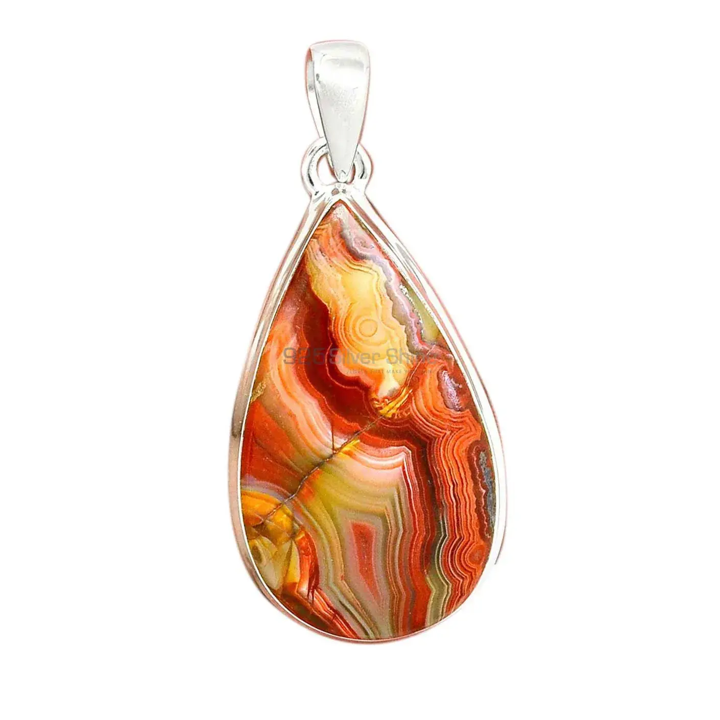 Crazy Lace Agate Gemstone Pendants In 925 Fine Silver Jewelry 925SP128_8
