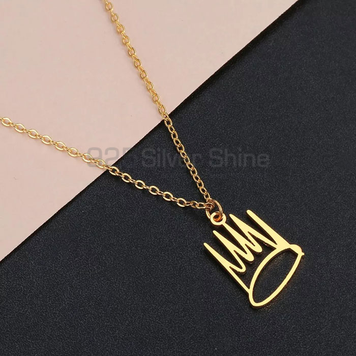 Crown Sterling Silver Necklace CRMN84_0