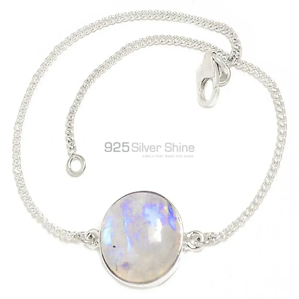 Fine Sterling Silver Bracelets In Rainbow Moonstone Jewelry 925SB303-12_0