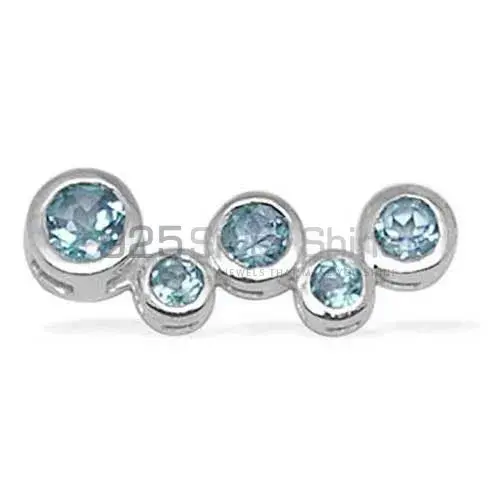 Fine Sterling Silver Pendants In Blue Topaz Gemstone Jewelry 925SP1388_0
