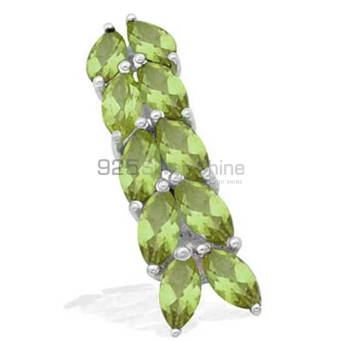 Fine Sterling Silver Pendants In Peridot Gemstone Jewelry 925SP1538_0