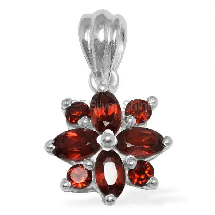 Garnet Gemstone Handmade Pendants In 925 Sterling Silver Jewelry 925SP1501