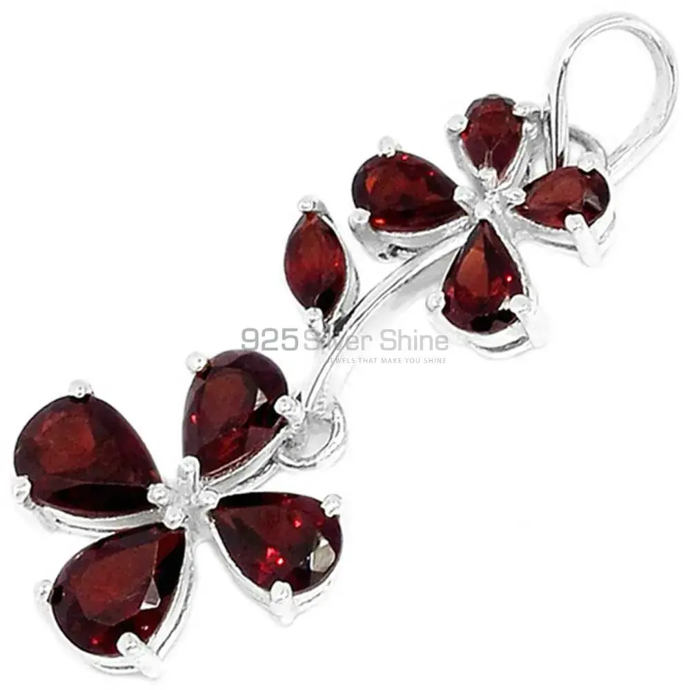 Garnet Gemstone Handmade Pendants In 925 Sterling Silver Jewelry 925SP296-3_0