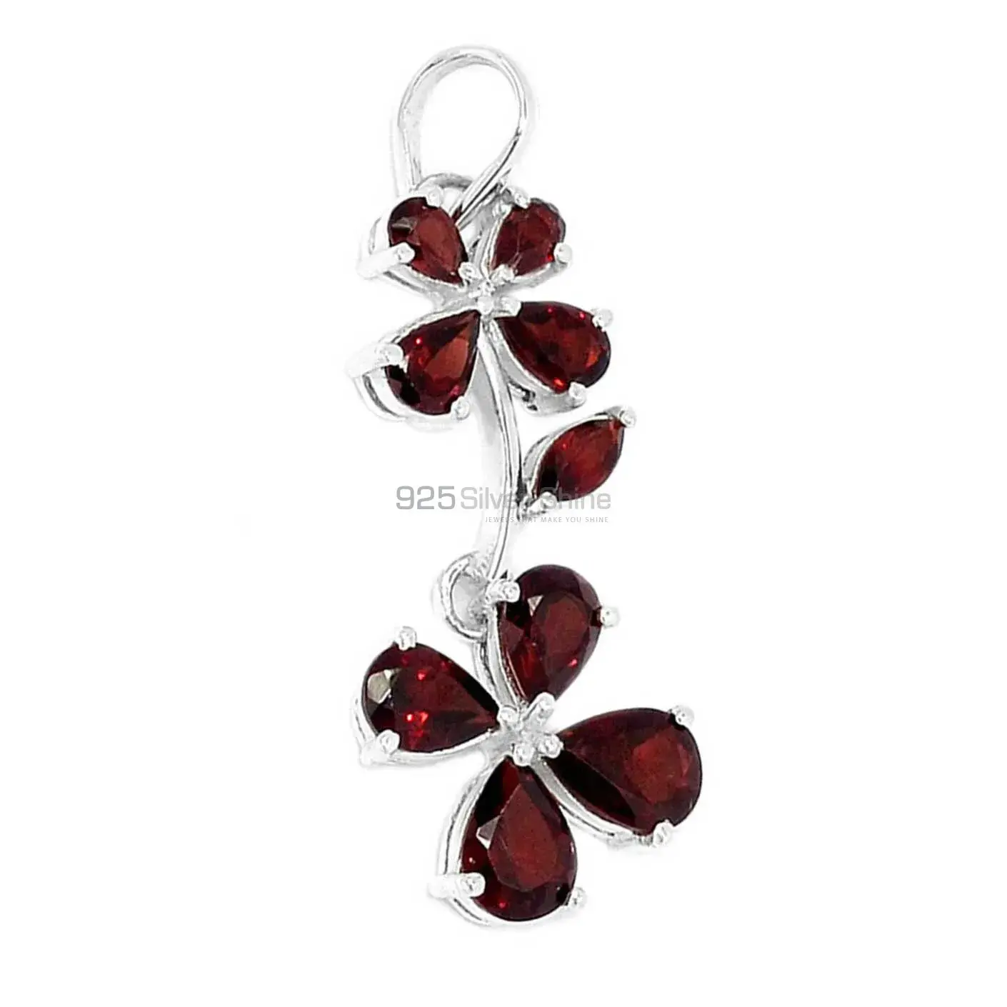 Garnet Gemstone Handmade Pendants In 925 Sterling Silver Jewelry 925SP296-3_1