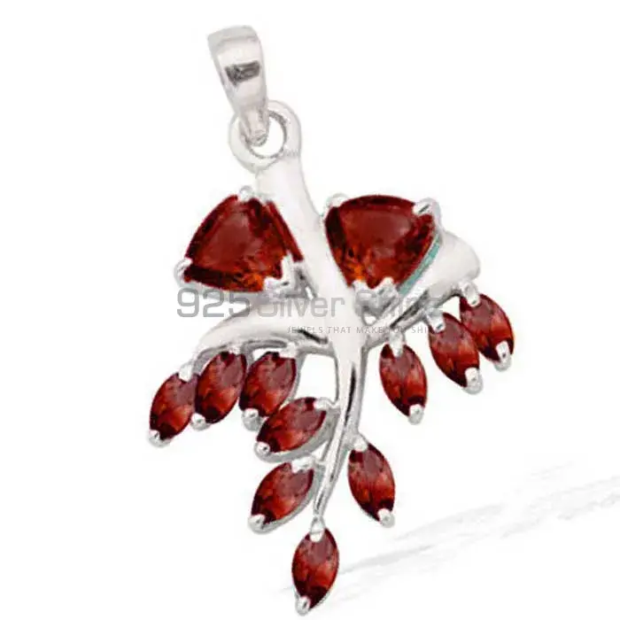 Garnet Gemstone Pendants In Fine Sterling Silver Jewelry 925SP1663_0